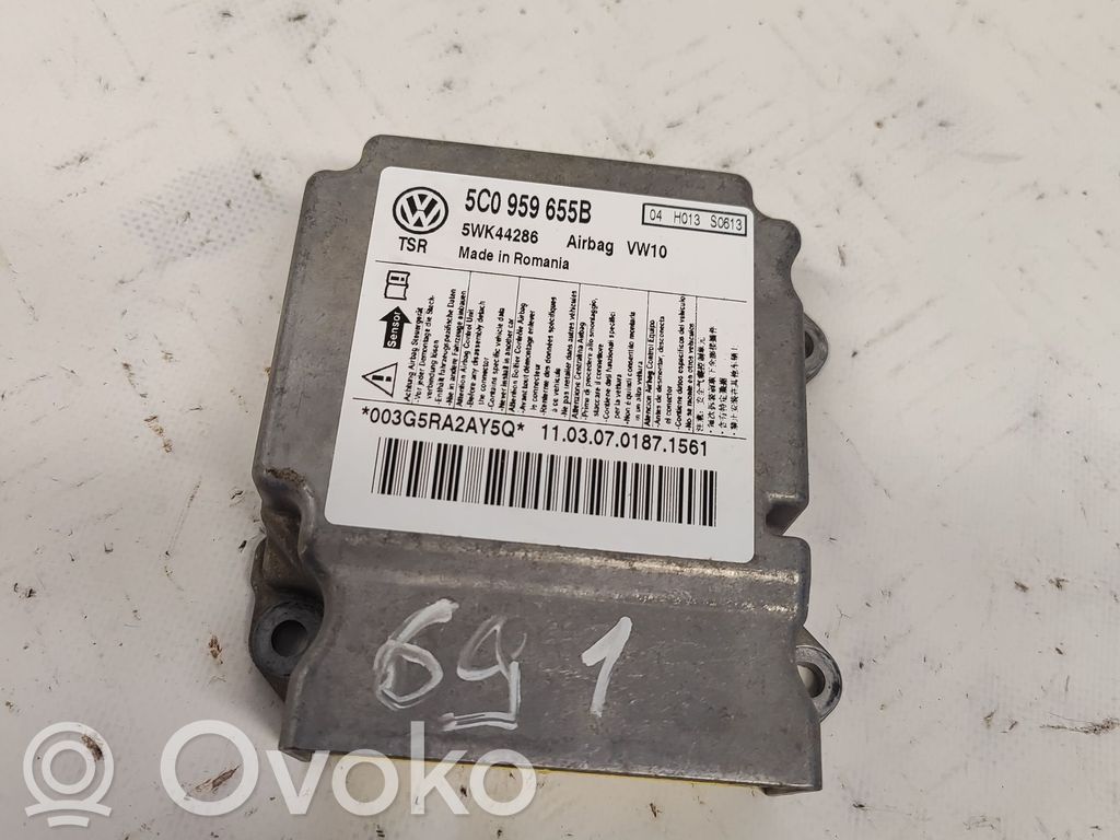 Volkswagen Golf VI Airbag control unit/module 