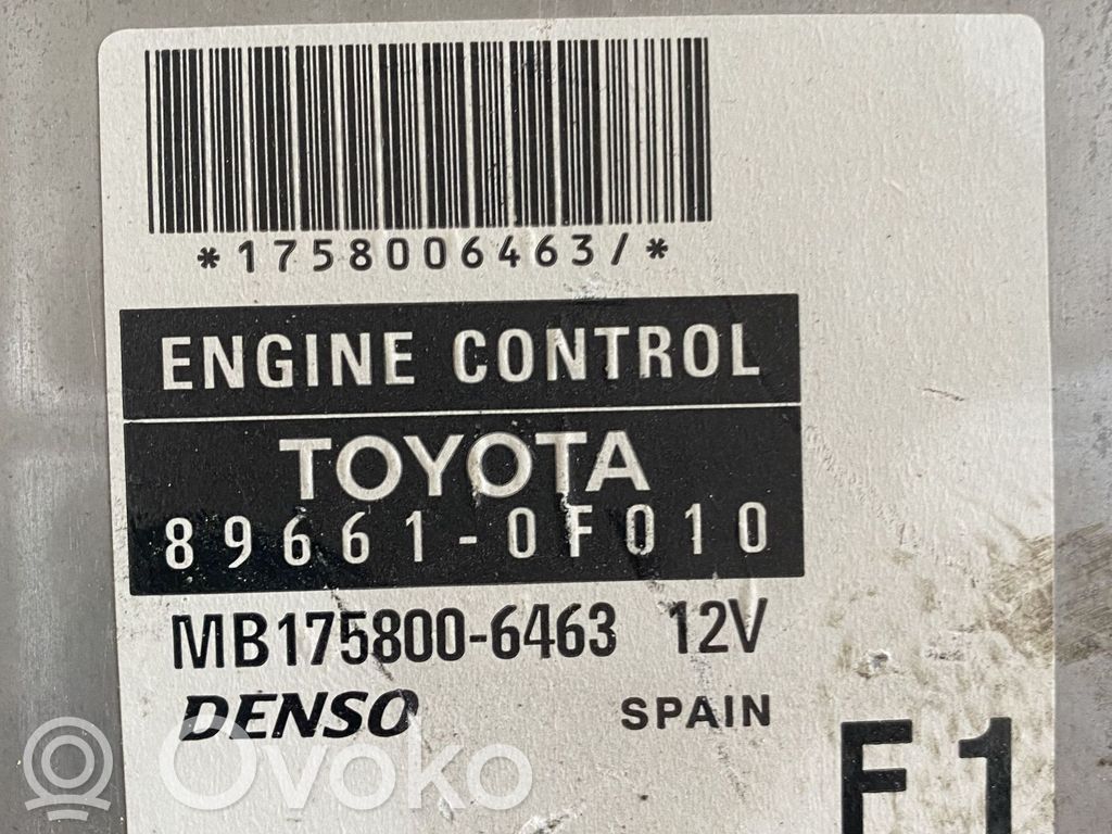 Toyota Corolla Verso AR10 Engine control unit/module 