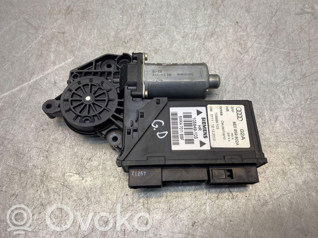 Audi A4 S4 B6 8E 8H Takaoven ikkunan nostomoottori 