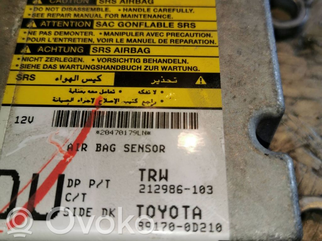 Toyota Yaris Airbag control unit/module 