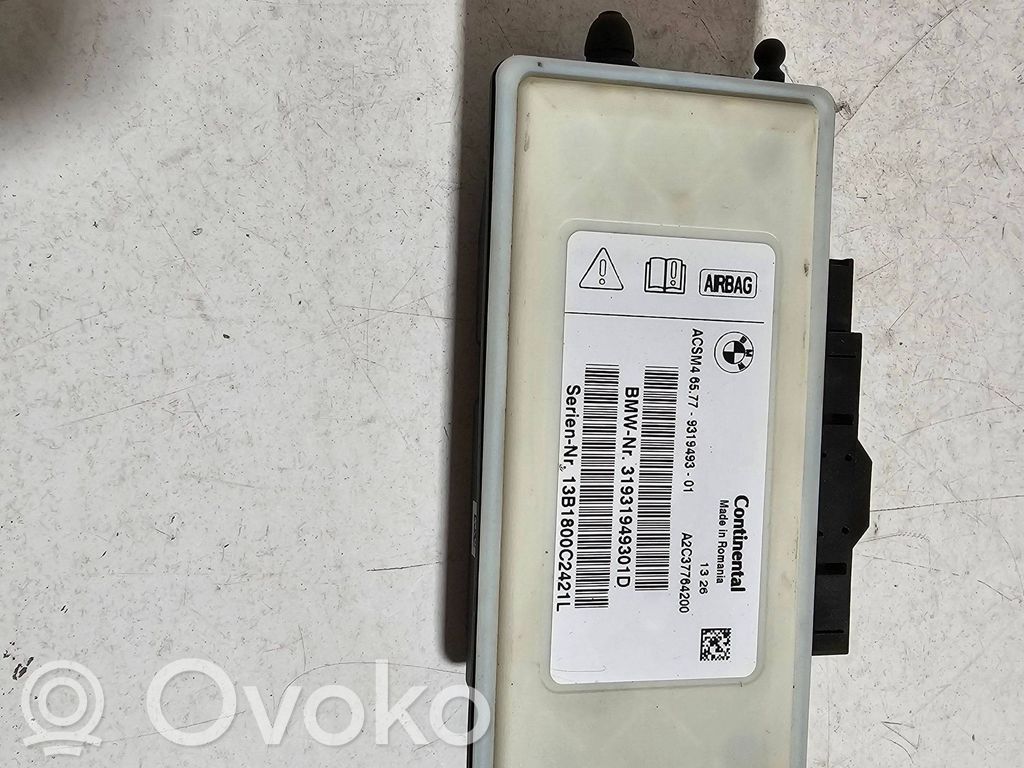 Sterownik / Moduł Airbag   31931949301D,9319493,A2C37764200,13B1800C2421L