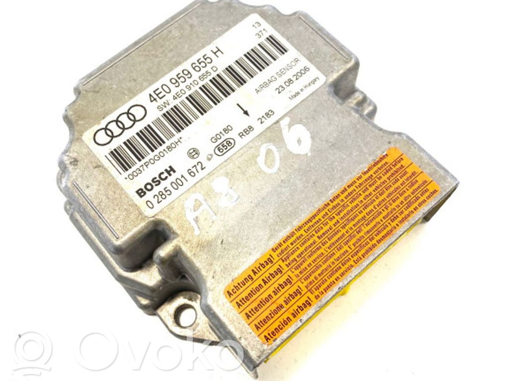 Audi A8 S8 D3 4E Airbag control unit/module 