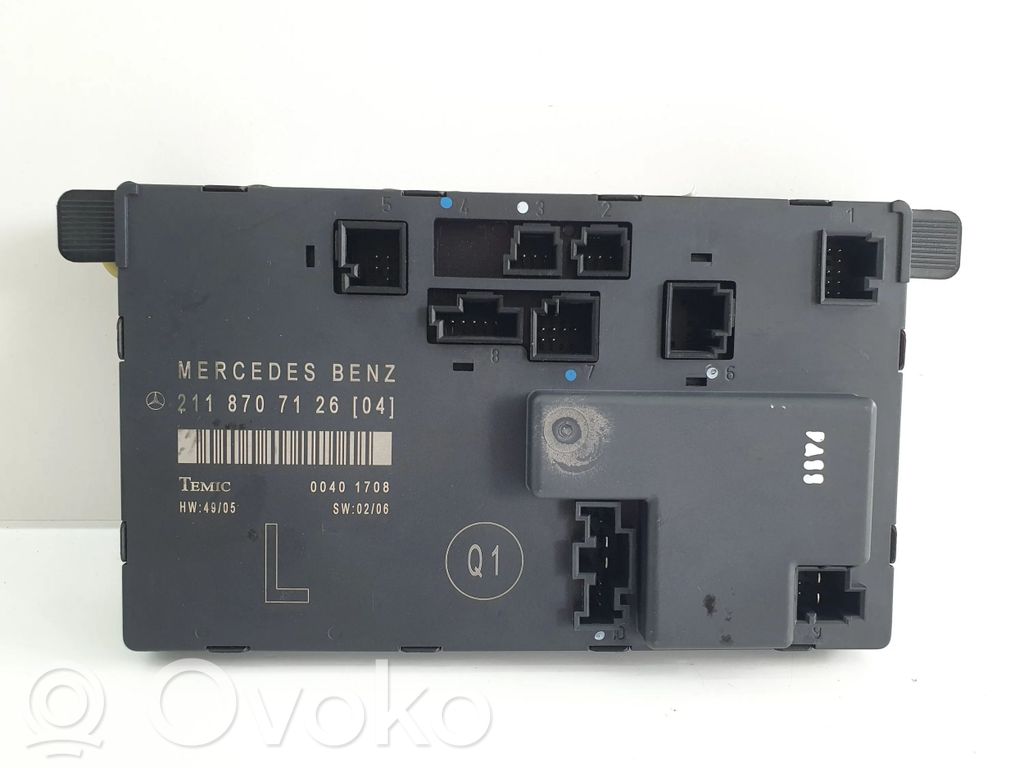 Mercedes-Benz E W211 Unité de commande module de porte 