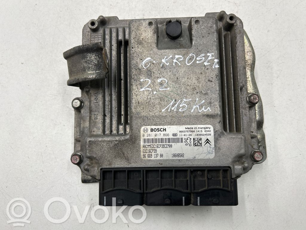 Citroen C-Crosser Engine control unit/module 