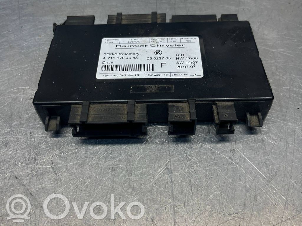 Mercedes-Benz E W211 Module de commande de siège 