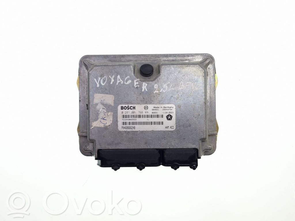 Engine control unit/module   0281001768,P04686662AB