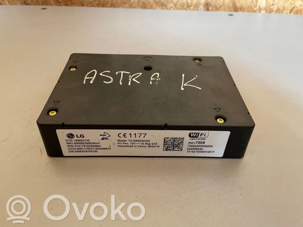 Opel Astra K Radio/CD/DVD/GPS head unit 