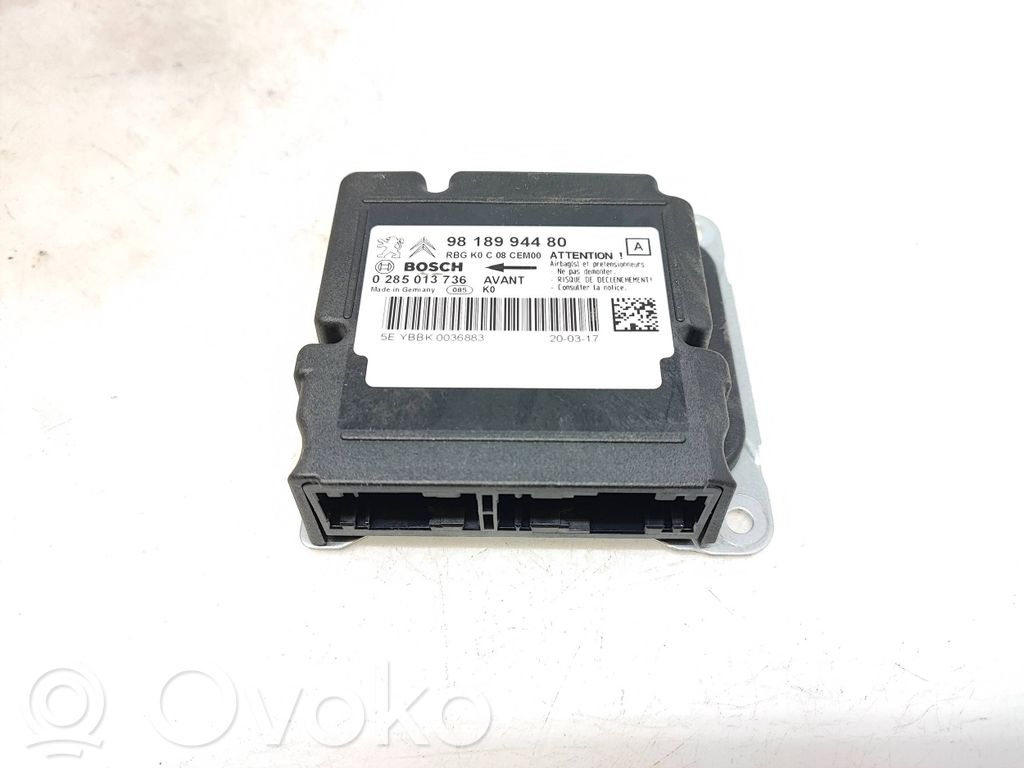 Toyota Proace Airbag control unit/module 