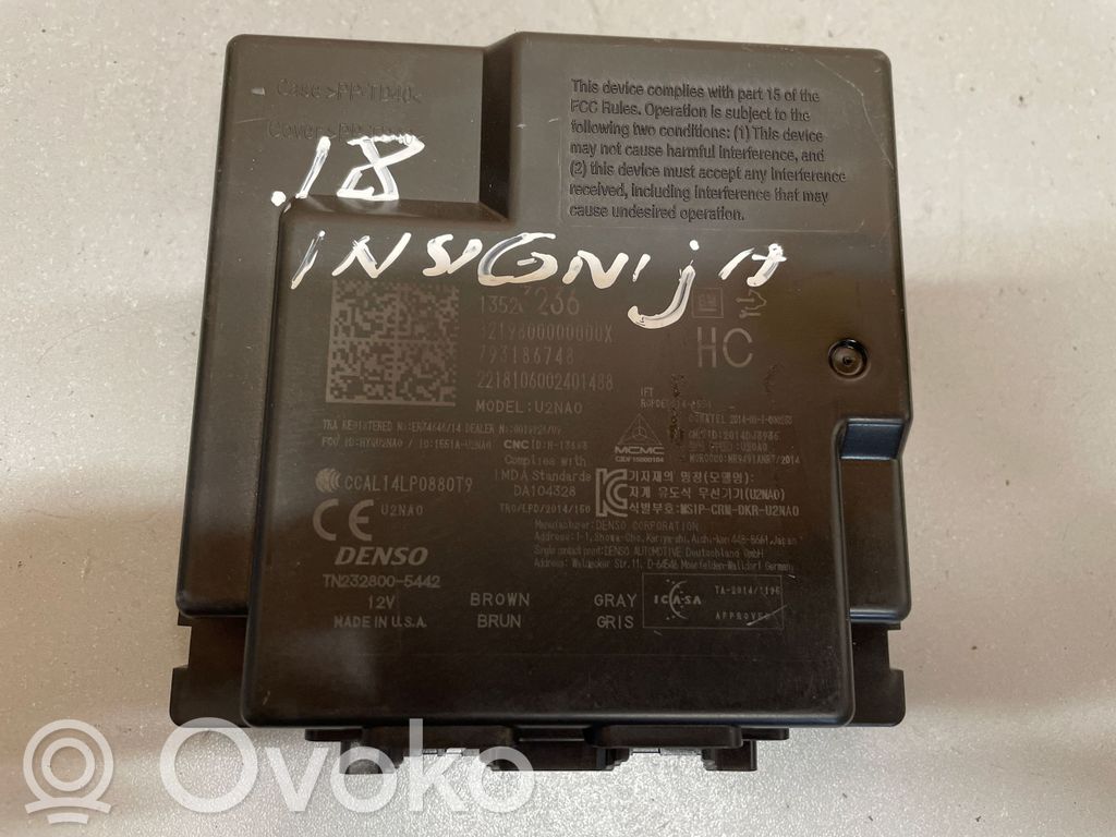 Opel Insignia B Keyless (KESSY) go control unit/module 