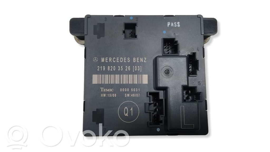 Mercedes-Benz CLS C219 Unité de commande module de porte 