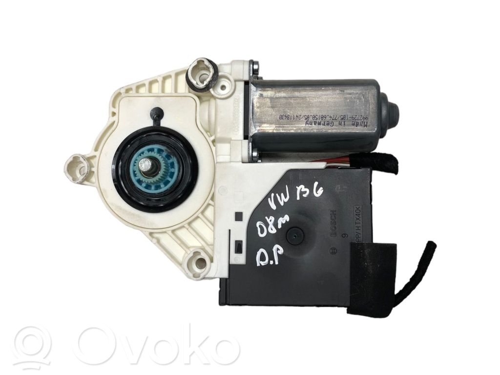 Volkswagen PASSAT B6 Silnik regulatora szyby drzwi przednich 