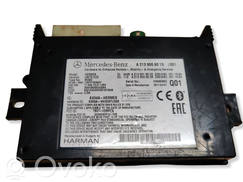 Mercedes-Benz E W212 Moduł / Sterownik Bluetooth 