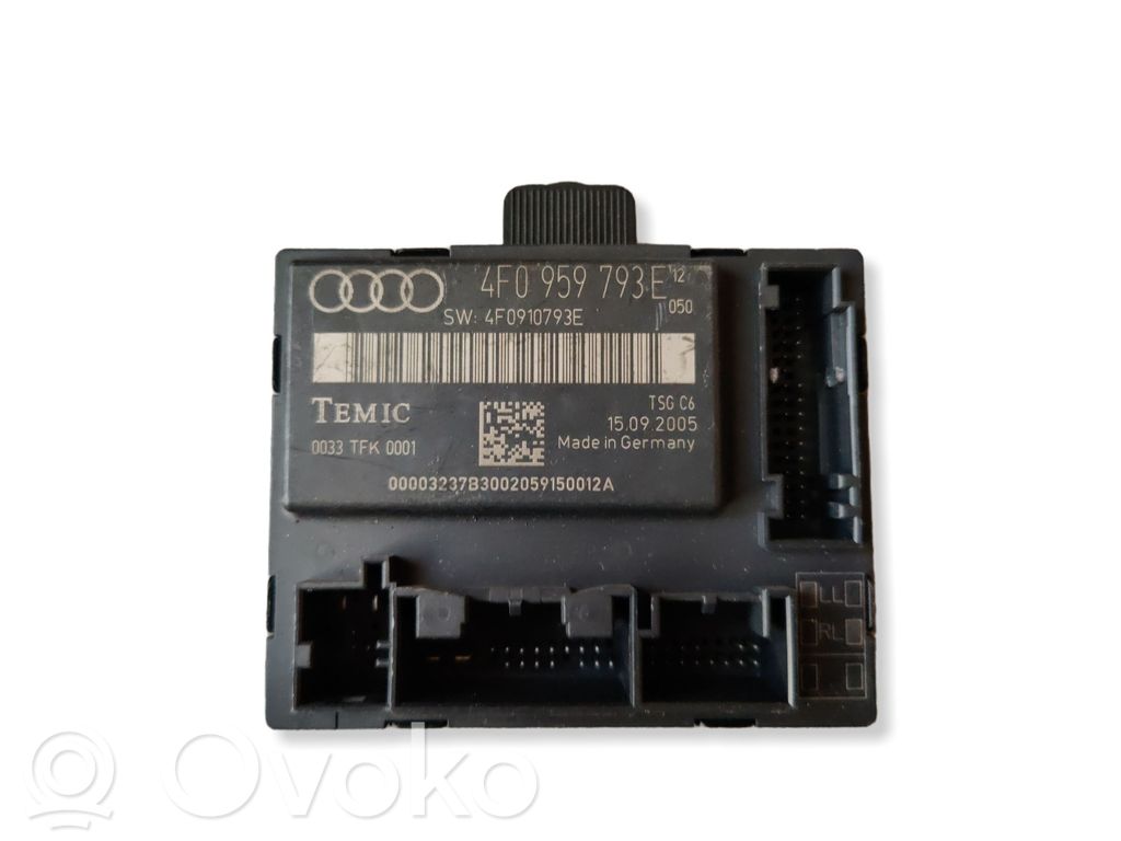 Audi A6 S6 C6 4F Unité de commande module de porte 