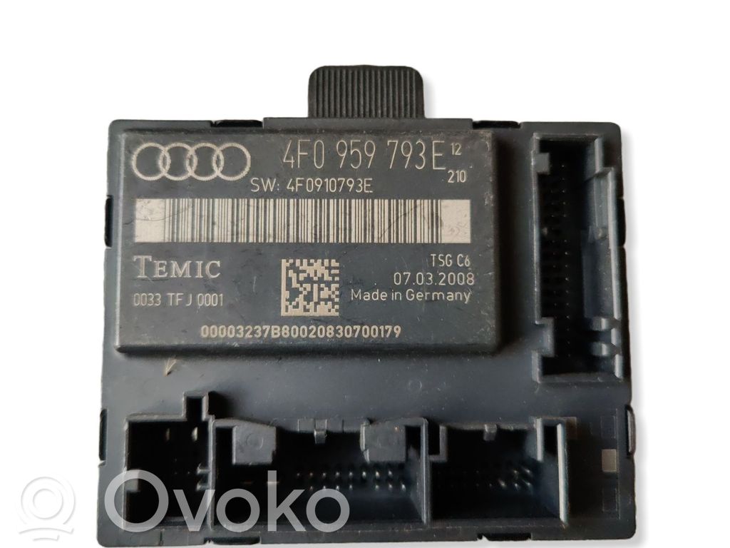 Audi A6 S6 C6 4F Door control unit/module 