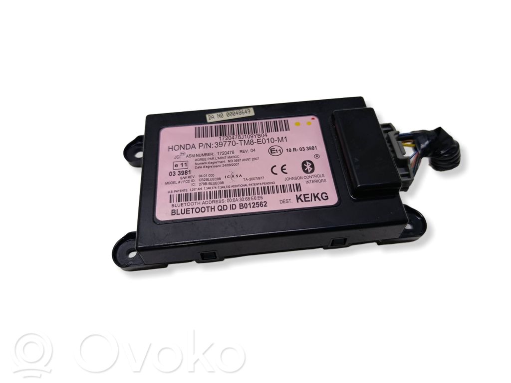 Honda Insight Bluetooth control unit module 