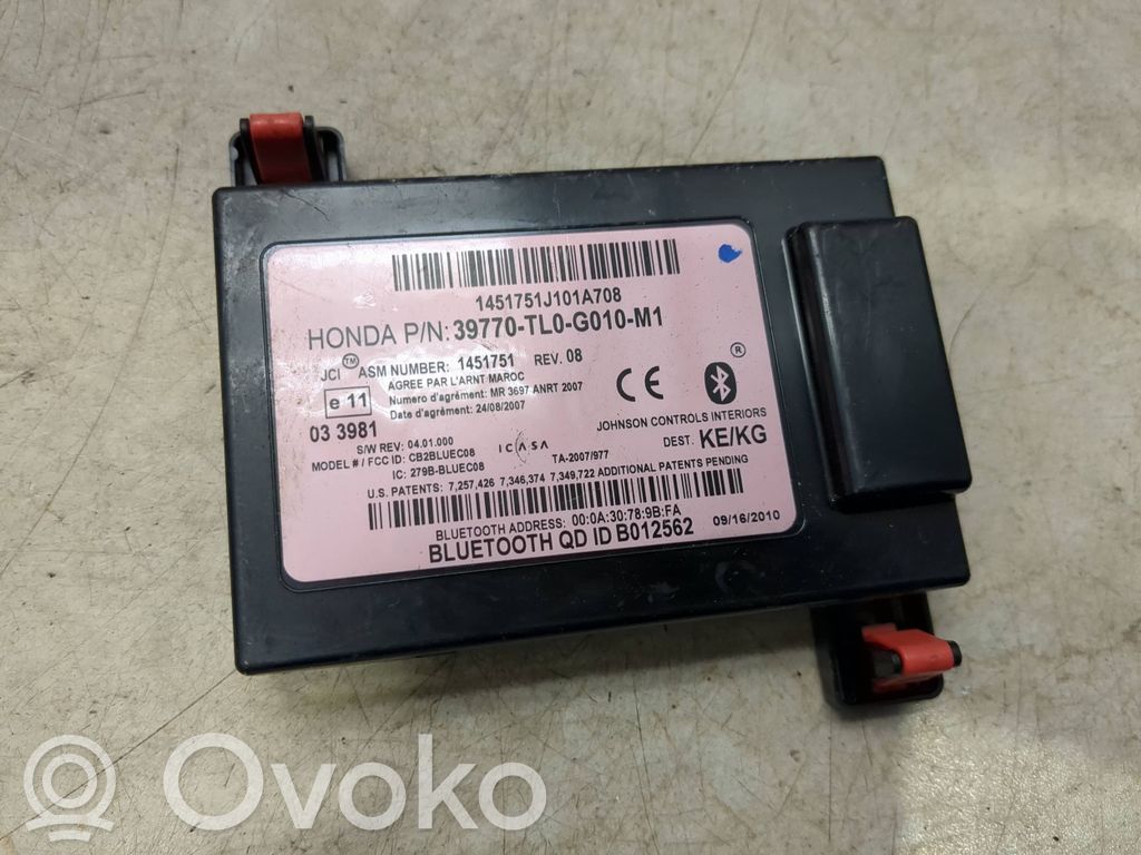 Honda Accord Bluetooth control unit module 