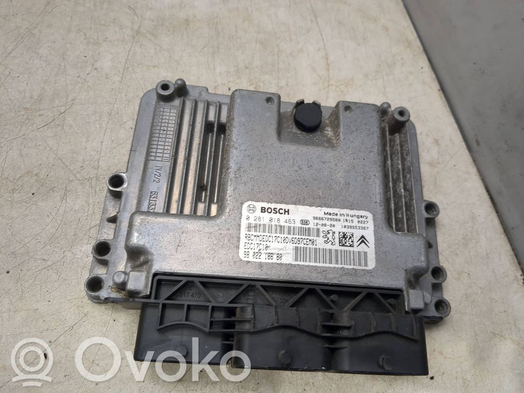 Engine control unit/module   9666729580,9802218680,0281018463