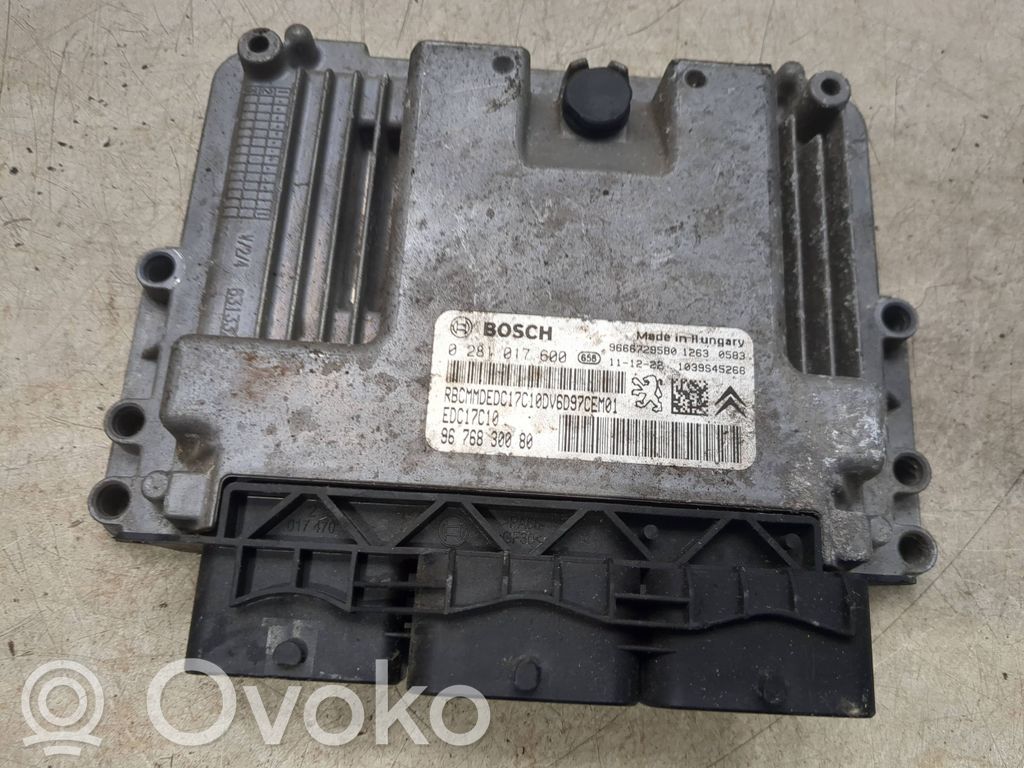 Engine control unit/module   9666729580,9676830080,0281017600