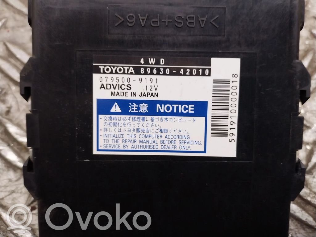 Toyota RAV 4 (XA30) Inne komputery / moduły / sterowniki 