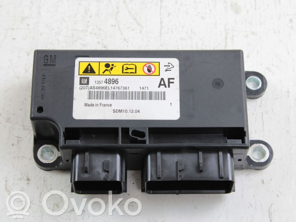 Opel Astra J Airbag deployment crash/impact sensor 