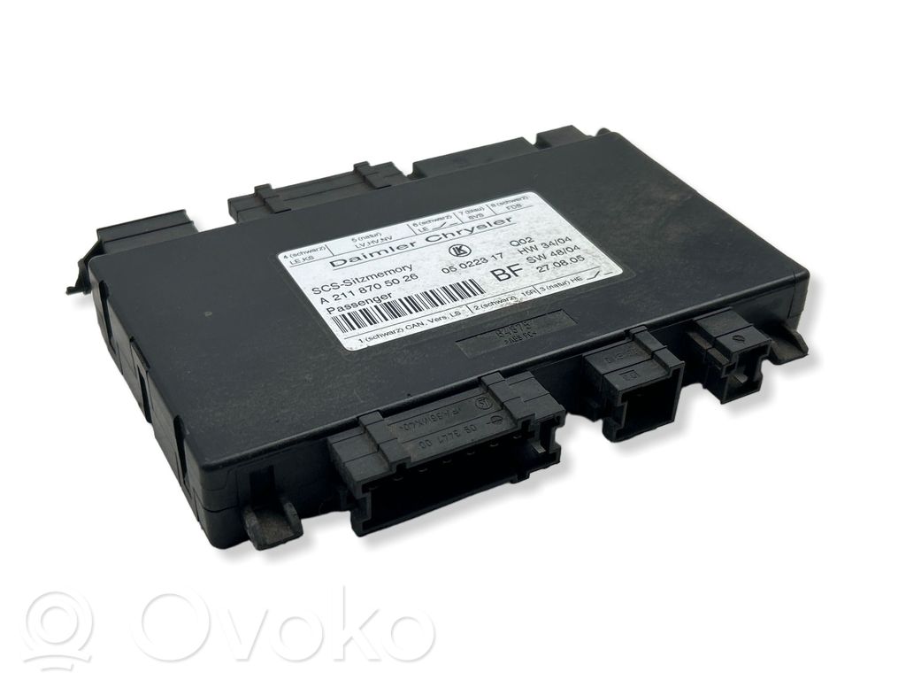 Moduł / Sterownik fotela   A2118705026,050223