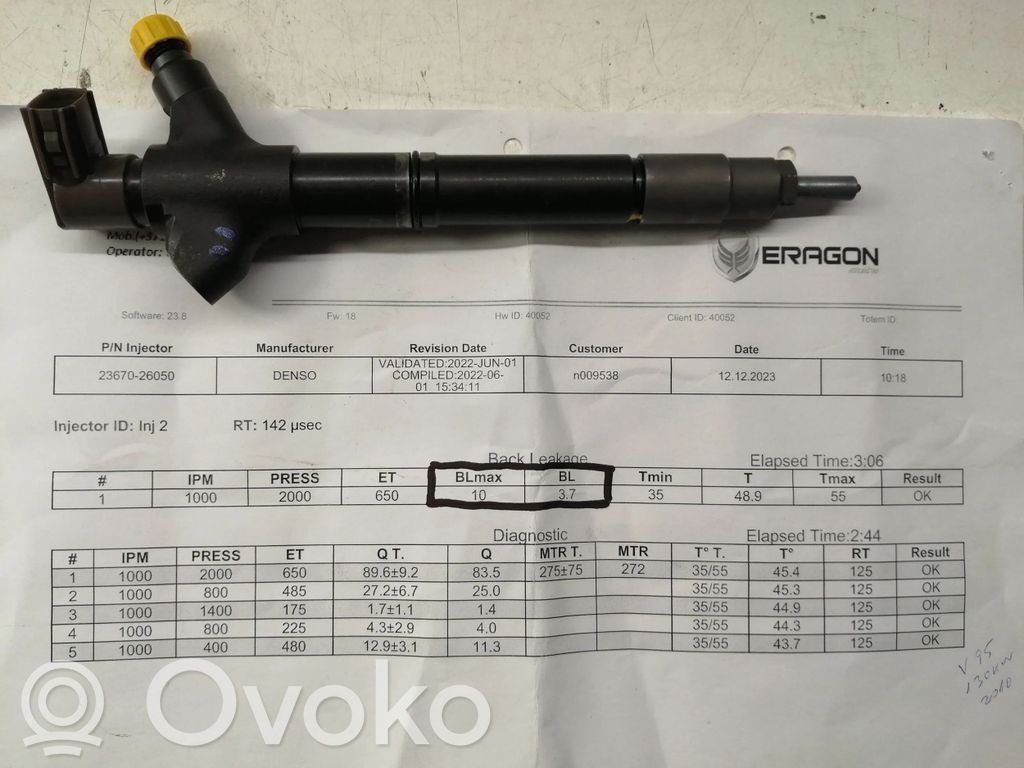Toyota Verso Inyector de combustible 