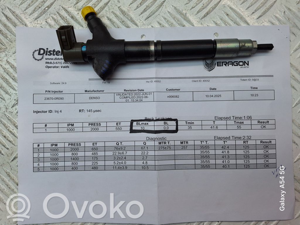 Toyota Verso Inyector de combustible 