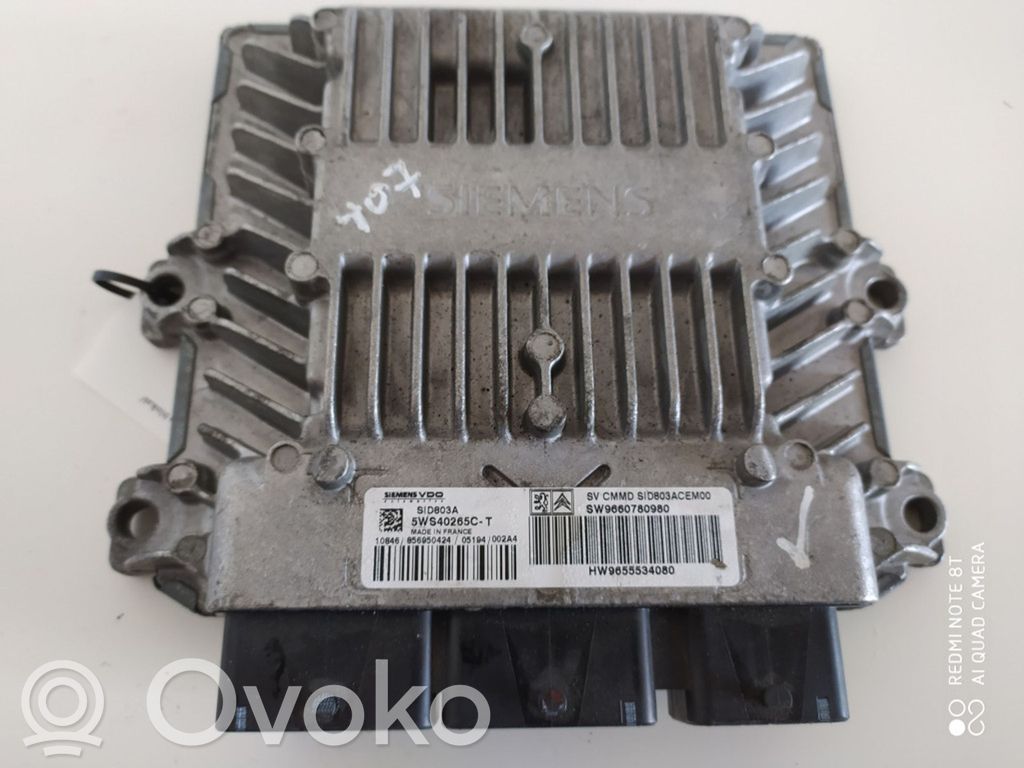 Engine control unit/module   5WS40265CT,9660780980,9655534080