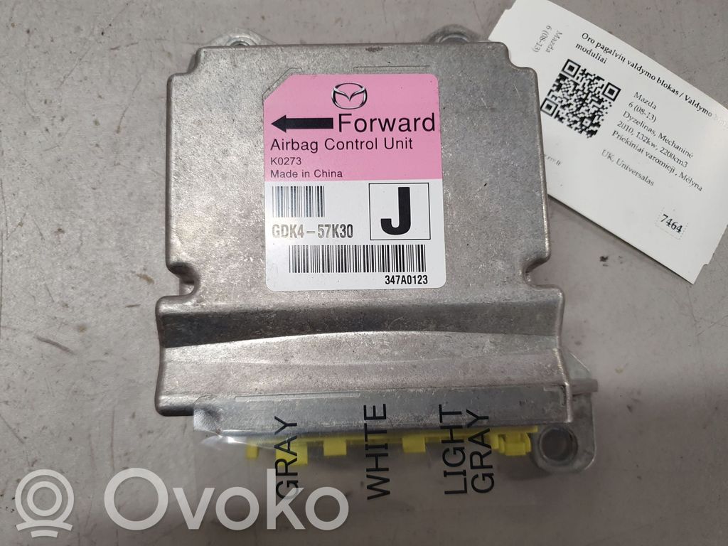 Mazda 6 Oro pagalvių valdymo blokas 