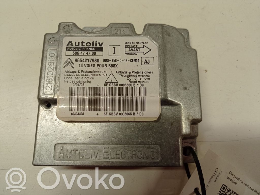 Citroen C4 I Picasso Airbag control unit/module 