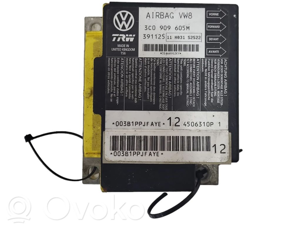 Volkswagen PASSAT B6 Gaisa spilvenu vadības bloks 