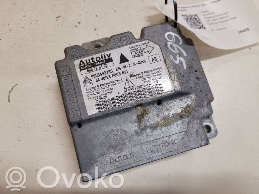 Citroen C4 I Airbag control unit/module 