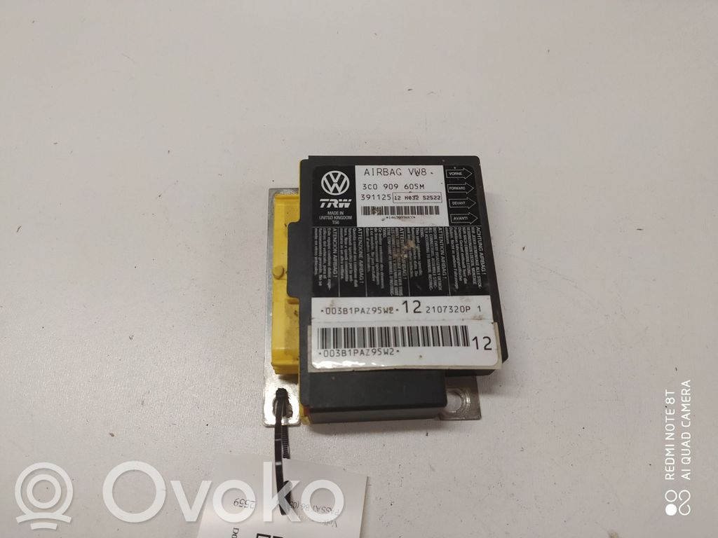 Volkswagen PASSAT B6 Gaisa spilvenu vadības bloks 
