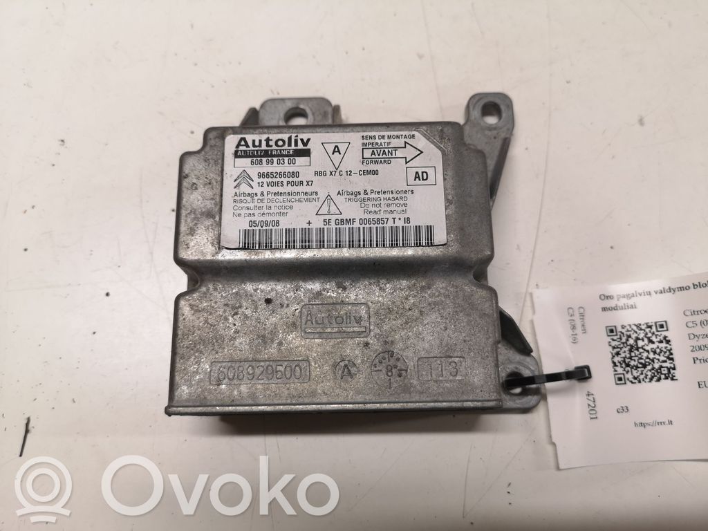 Citroen C5 Airbag control unit/module 