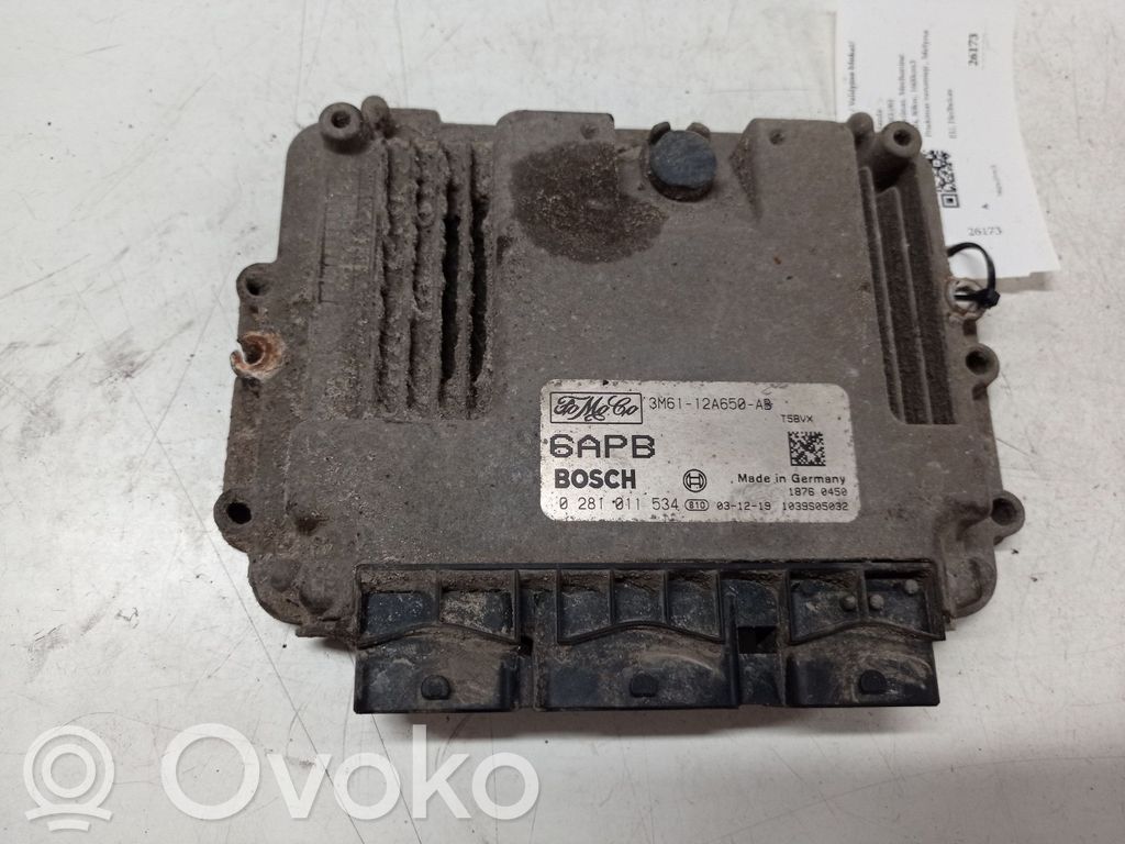 Engine control unit/module   0281011534,3M6112A650AB,6APB