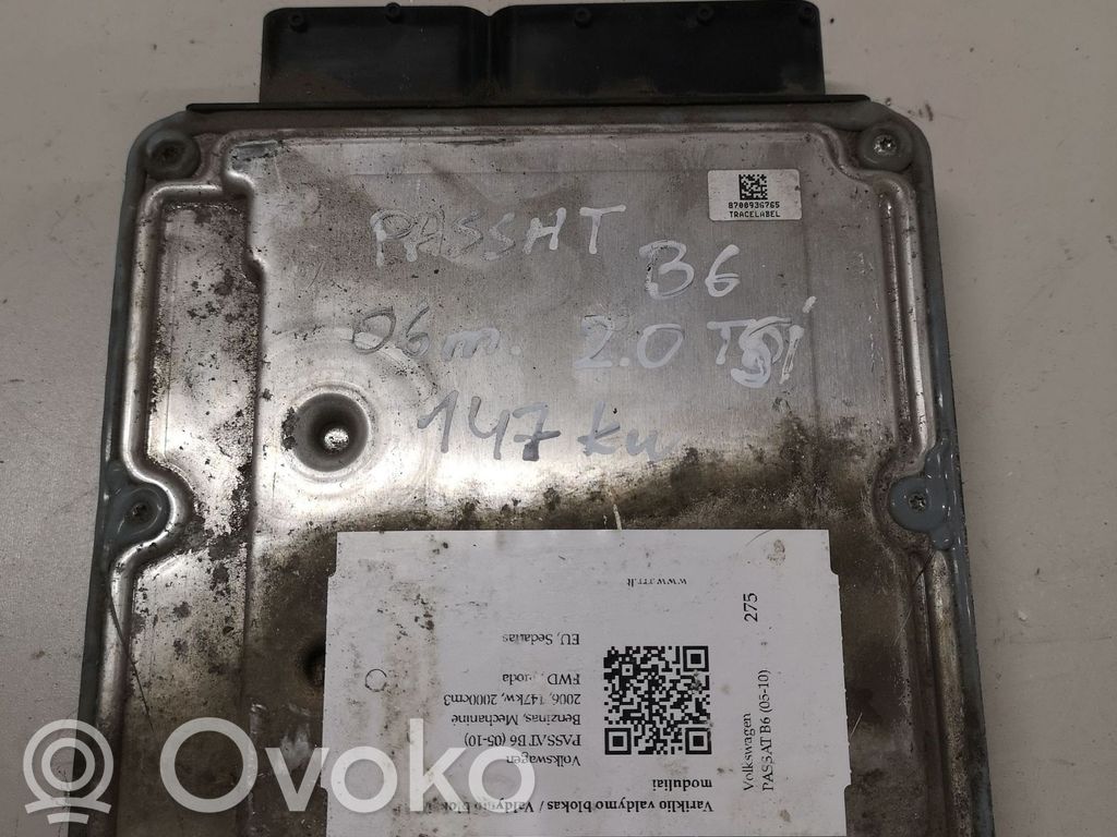 Volkswagen PASSAT B6 Engine control unit/module 