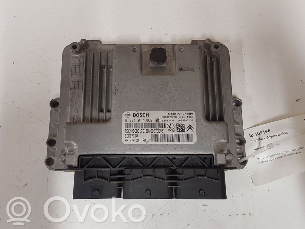 Citroen C4 I Engine control unit/module 
