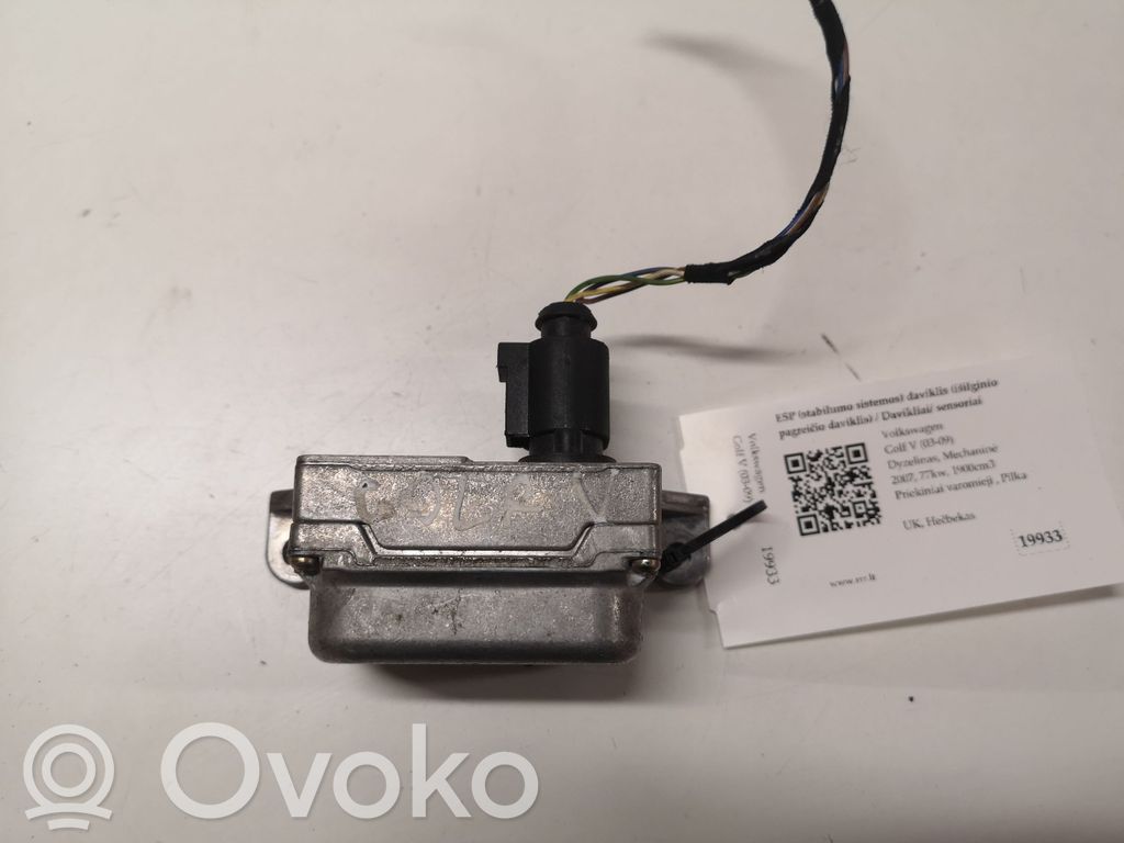 Volkswagen Golf V Sensore di imbardata accelerazione ESP 