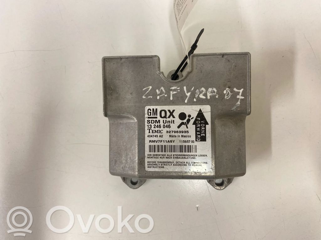 Opel Zafira B Airbag control unit/module 