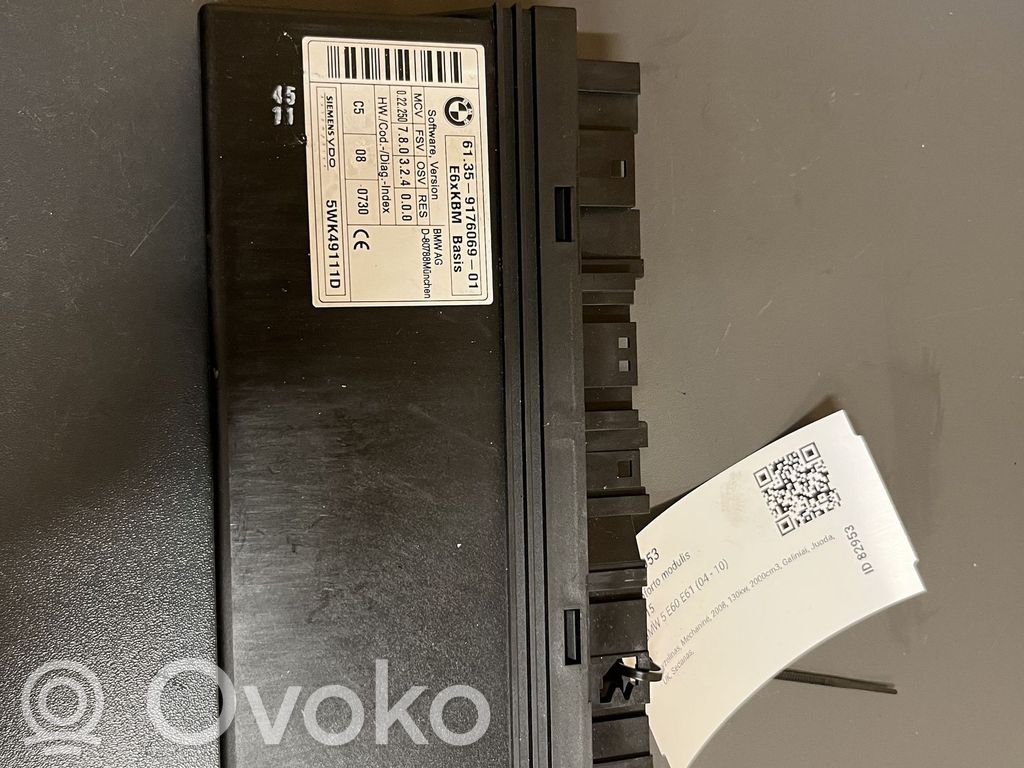 BMW 5 E60 E61 Komforto modulis 