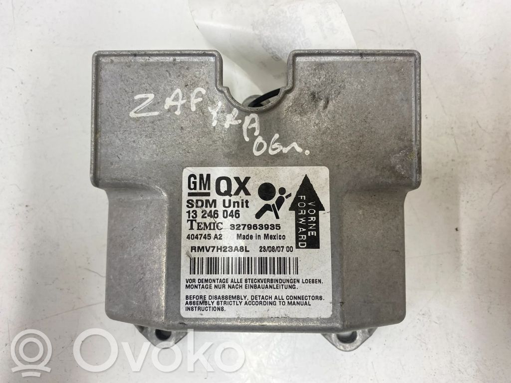 Opel Zafira B Airbag control unit/module 