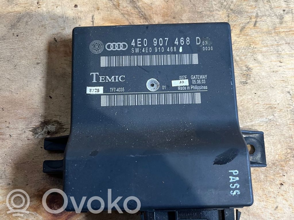 Audi A8 S8 D3 4E Gateway control module 