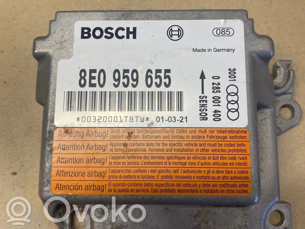 Audi A4 S4 B6 8E 8H Airbag control unit/module 