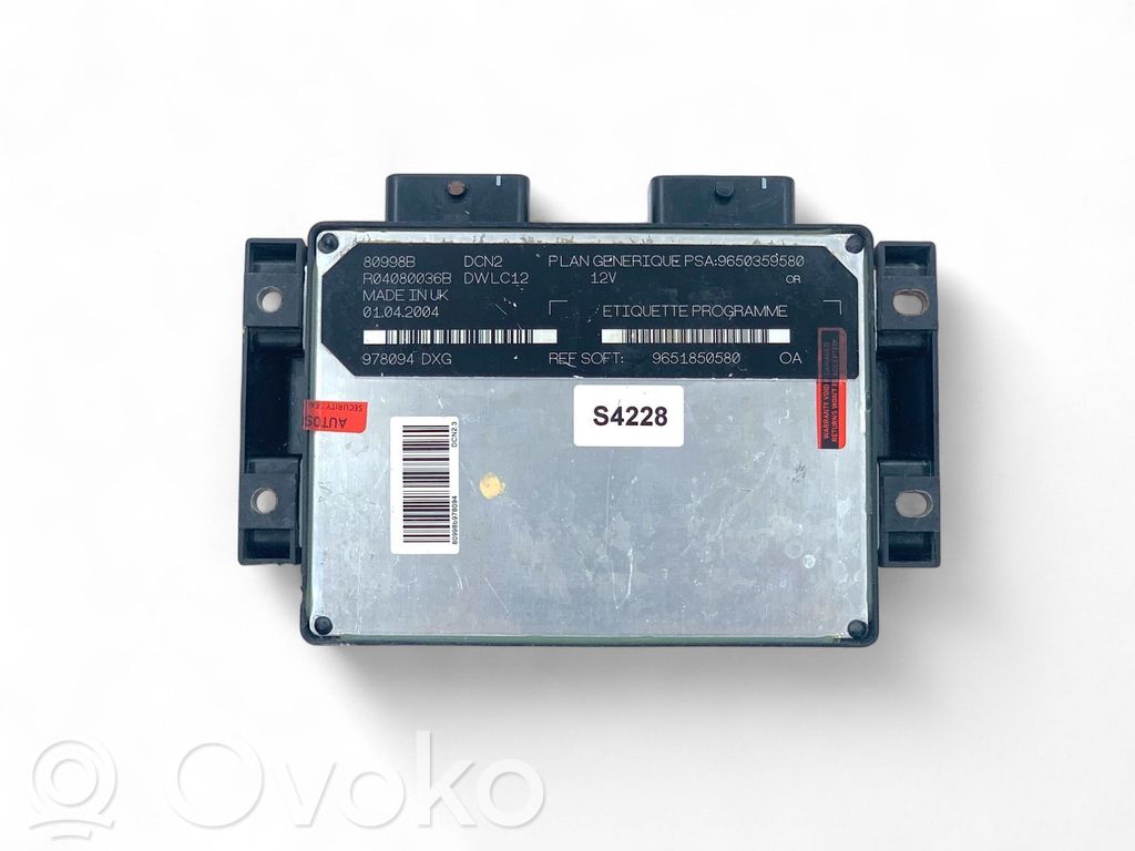 Peugeot Partner Engine control unit/module 