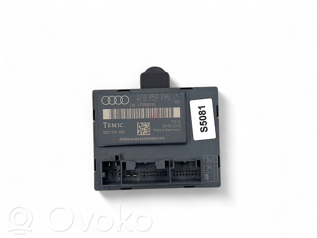Audi A6 S6 C6 4F Door control unit/module 