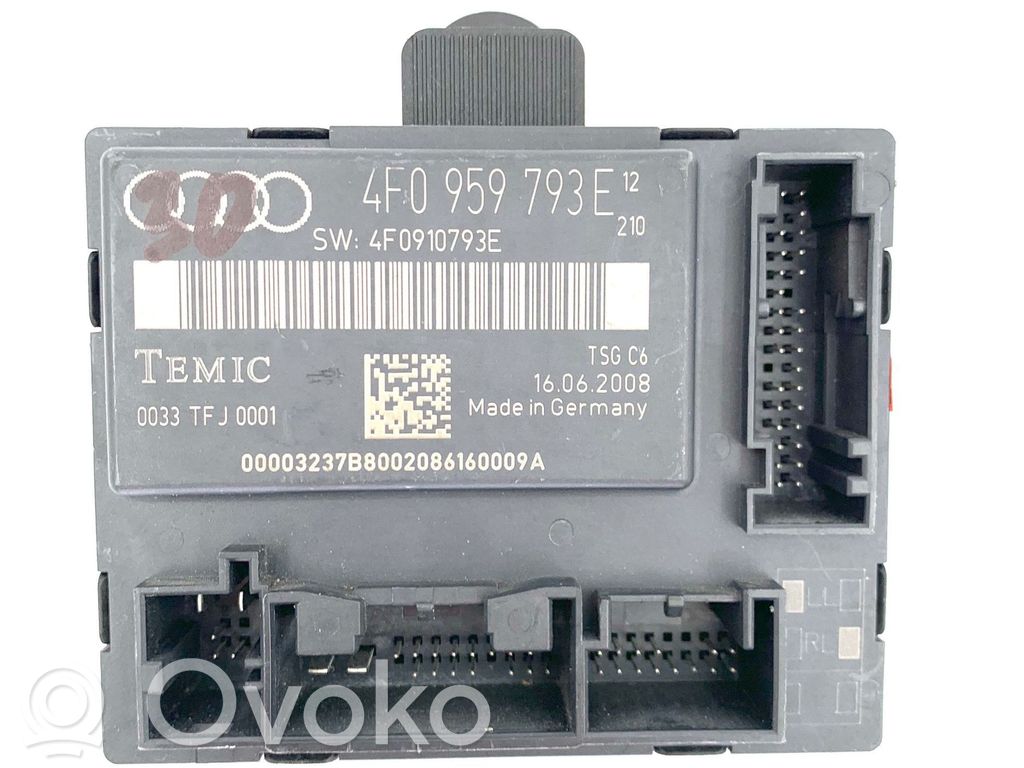 Audi A6 S6 C6 4F Door control unit/module 