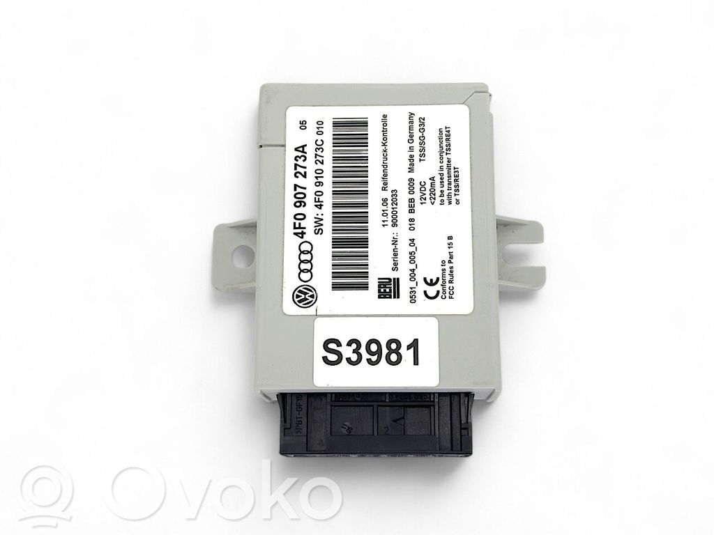 Audi A6 S6 C6 4F Riepu spiediena kontroles bloks 