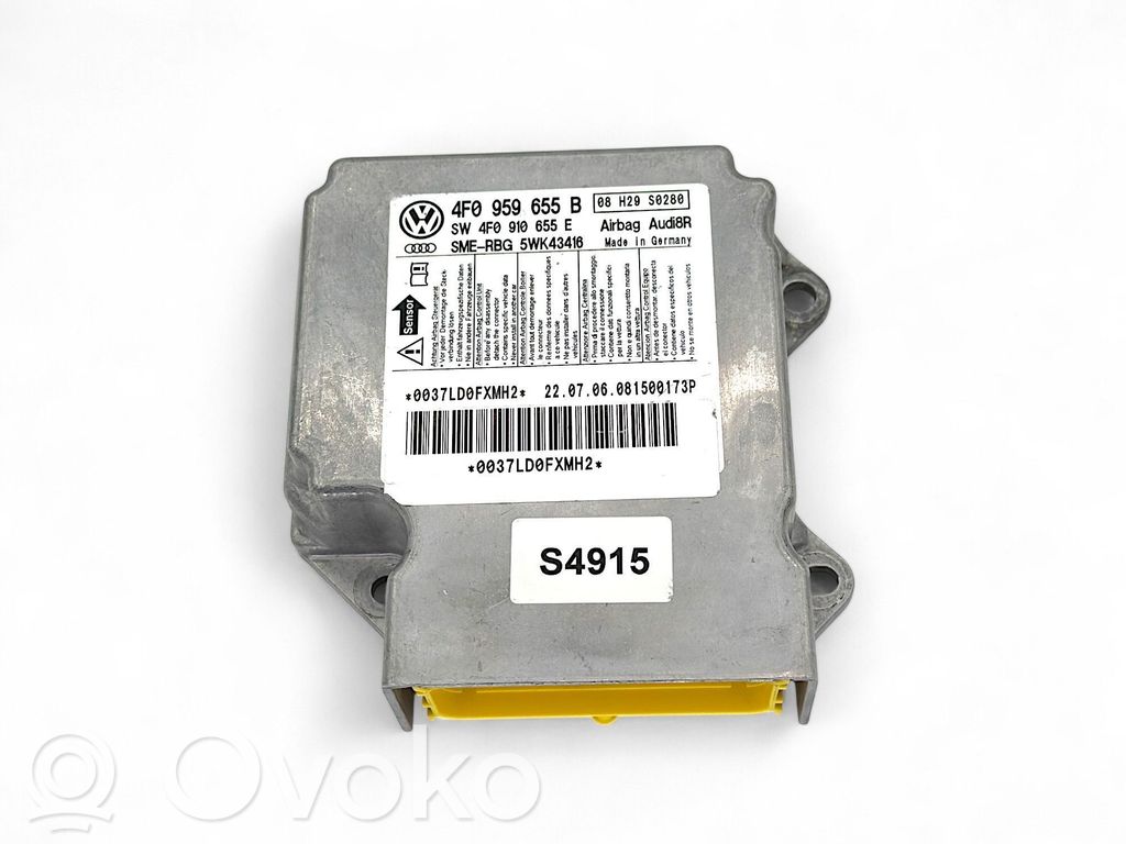 Audi A6 S6 C6 4F Centralina/modulo airbag 
