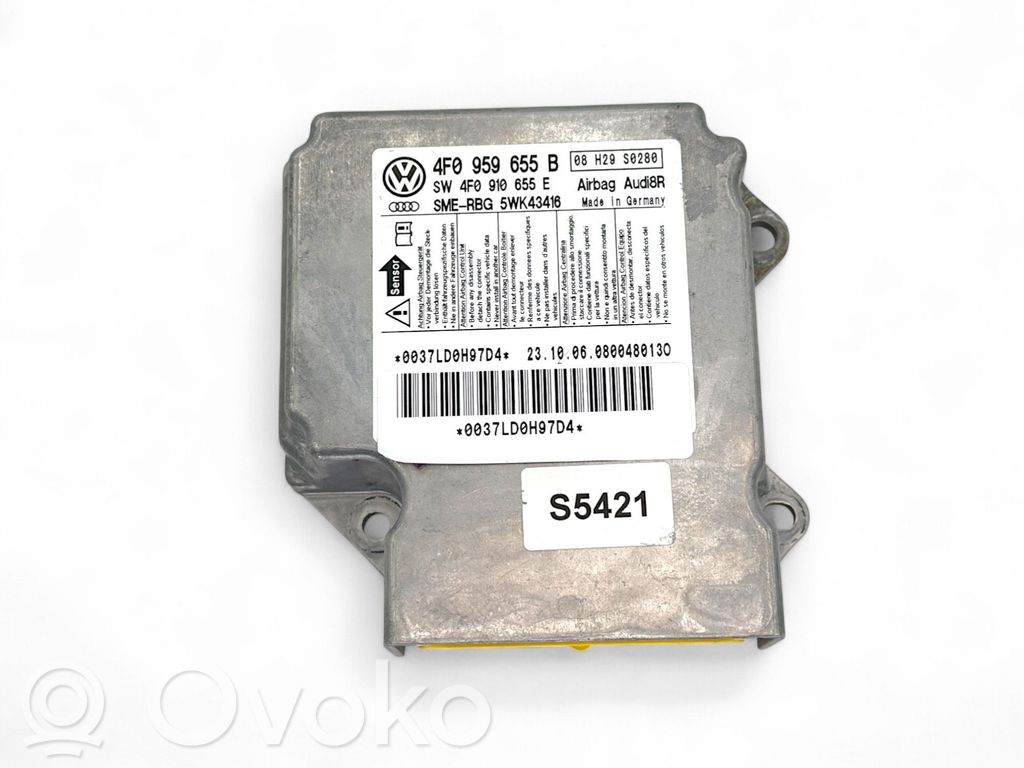 Audi A6 S6 C6 4F Sterownik / Moduł Airbag 