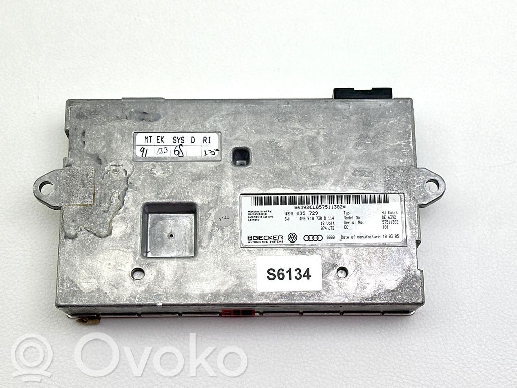 Audi A6 S6 C6 4F MMI control unit 